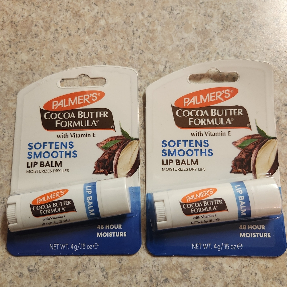 2 Pack Palmers Cocoa Butter Formula W/ Vitamin E Lip Balm 48 Hour‎ Moisture